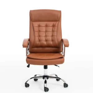 Ergonomic Executive Chair Luxury PVC Leather High Back Adjustable Manager Office Chair