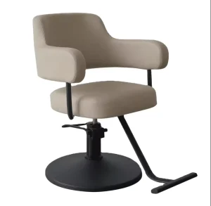 Ergonomic Hair Salon Styling Chair Black Synthetic Leather Hair Salon Furniture Durable