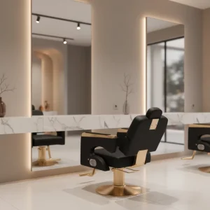 Ergonomic Height Adjustable Barber Chair for Beauty Salon and Barber Shop Use Modern Salon Furniture