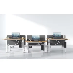 Ergonomic Height Adjustable Bench Desk Office Table Sit Stand Workstation Cable Management Panel Custom Size