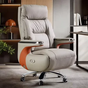 Ergonomic High Back Comfortable Office Furniture Lumbar Support PU Leather Boss Swivel Executive Office Chair with Footrest