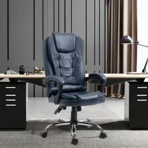 Ergonomic High Back Office Chair PU Leather Adjustable Swivel Modern Style Mesh Fabric Metal PP Frame for Gaming Executive Use