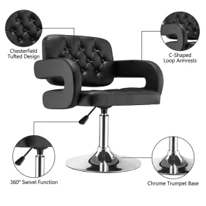 Ergonomic High Stools for Kitchen Island Modern Bar Chairs with Footrest Swivel Adjustable Bar Stool for Restaurant Cafe Pub