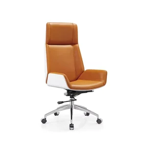 Ergonomic Leather Large Criss Cross Legs Armless Swivel Office Chair High Back Official Accent Desk Reception Class Chair