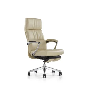 Ergonomic Luxury High Back Reclining Office Chair Modern Luxury Executive Lift Feature Genuine Leather for Conference Use CEO