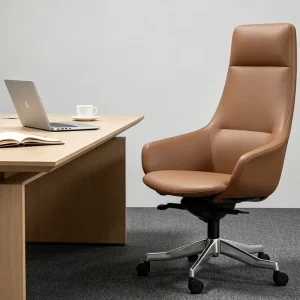 Ergonomic Luxury High Back Swivel Office Chair Executive Boss PU Leather Modern Design Commercial Furniture