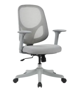 Ergonomic Mesh Adult Office Chair Light Grey Mesh Back Swivel Task Chair Height Adjustable For Office Commercial Use