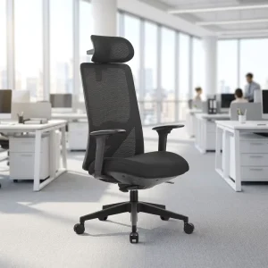 Ergonomic Mesh Office Chair High Back Office Chair with 4D Armrests Adjustable Lumbar Support for Home Office