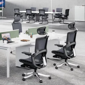 Ergonomic Mesh Office Chair Workstation Chair Employee Chair Office Desk Seat Adjustable Swivel Training Reception Home Office