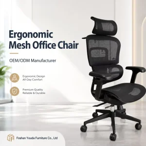 Ergonomic Mesh Office Chair with Footrest High Back Reclining Executive Computer Chair OEM Factory