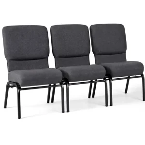 Ergonomic Metal Church Chair Stackable Upholstered Auditorium Seating for Worship Hall Theater