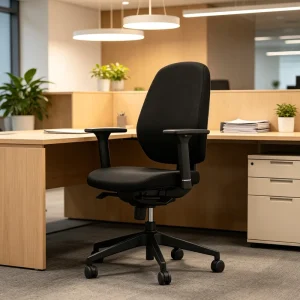 Ergonomic Mid Back Office Task Chair with 3-Lever Adjustment and Air Cushion Lumbar Support