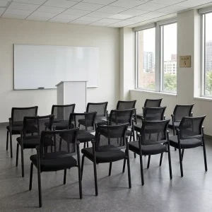 Ergonomic Modern Armless Office Chair Lumbar Support for School Home Office Use Comfortable Computer Training Chair