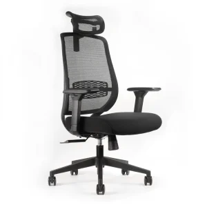 Ergonomic Modern Black Nylon Frame Mesh Executive Office Chair Adjustable Height Base Foam Task Chair for Home Office