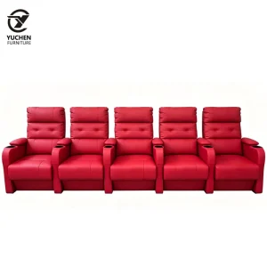 Ergonomic Modern Commercial Theater Seating Recliner Single Seat Cinema Sofa VIP Movie Theater High Density Sponge PU Leather
