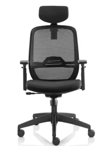 Ergonomic Modern Fabric Office Chair 2D Adjustable Headrest Sliding Seat Cushion 360 Swivel Height Adjustable Multi function