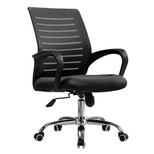 Ergonomic Modern Mesh Executive Office Chair with Adjustable Height Swivel and Steel Legs for Computer Desk Use