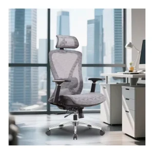 Ergonomic Modern Mesh Office Chair with Adjustable Armrest Rotating Stable Base for Home Office & Hotel Use