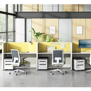 Ergonomic Modern Modular Office Workstations Hospital School Call Center Desk Cubicles Partitions Aluminum Frame Customizable