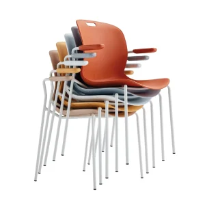 Ergonomic Modern Revolving Hotel Model Colors Upholstered Stackable Plastic Dining Chairs Leisure Chair with Armrest