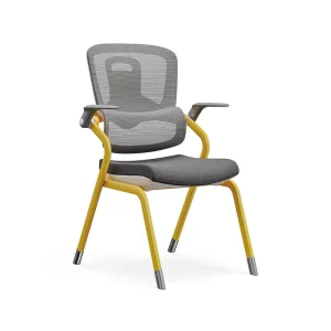 Ergonomic Multifunctional Mesh Office Chair with Writing Board Adjustable Armrest Folding Design for School Conference Rooms