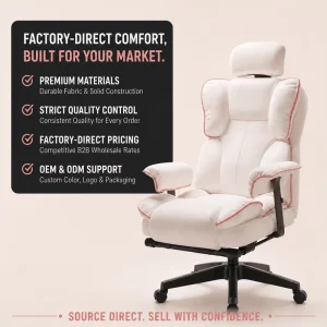 Ergonomic Office Chair Custom Logo Thick Padded Executive Chair with Adjustable Headrest and Armrests