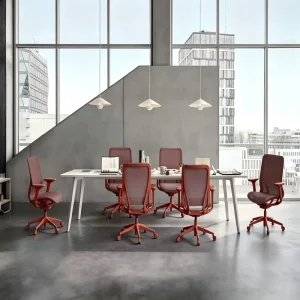 Ergonomic Office Chair Full Mesh Adjustable Lumbar Headrest Class 3 Gas Lift Swivel Modern PA + PU Armrest