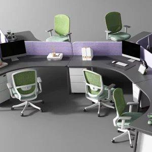 Ergonomic Office Chair Mid Back Executive Desk Staff Chair Height Adjustable Mesh Computer Chair with Lumbar Support