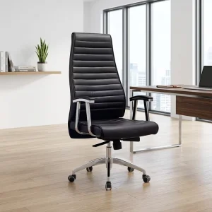 Ergonomic Office Chair Modern Leather Swivel Chair High Back Comfortable Executive Office Chairs with Arms