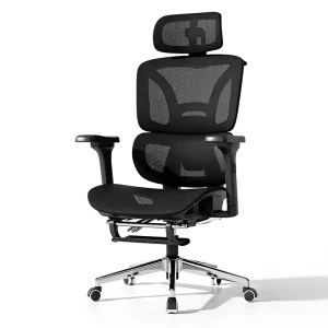 Ergonomic Office Chair with Footrest Lumbar Support Adjustable Headrest Modern Office Chair Swivel Computer Office Chair