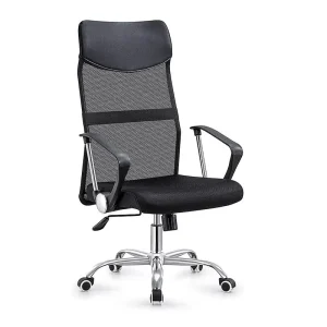 Ergonomic Office Computer Chair Massage Feature Mesh Rotates Lifts Aluminium Frame Executive Swivel Chair Leather Material