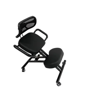 Ergonomic PU Leather Office Chair Foldable Adjustable Seat Height 360 Rotation Posture Support Modern Design