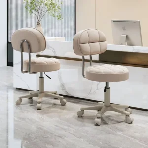 Ergonomic Portable Lifting Rotating Barber Salon Chair with Height Adjustable PU Leather Seat Commercial Use
