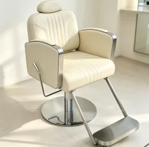 Ergonomic Salon Barber Chair Adjustable Hydraulic Hair Cutting Chair with Metal Frame for Barbershop & Tattoo Studio