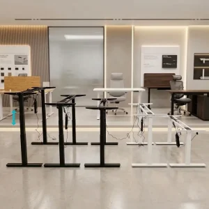 Ergonomic Sit Stand Computer Desk Frame Dual Motor Smart Height Adjustable Metal Office Workstation Support Legs