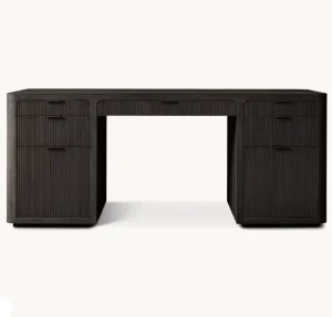 Ergonomic Solid Wood Office Desk with Drawer American Oak Writing Desk for Home or Computer Use