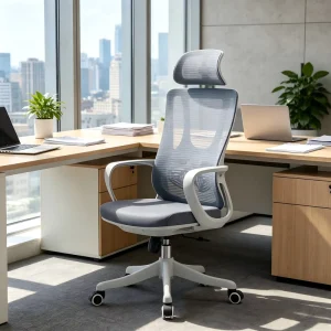 Ergonomic Swivel Executive Office Chair with Adjustable Height for Hotels and Home Offices