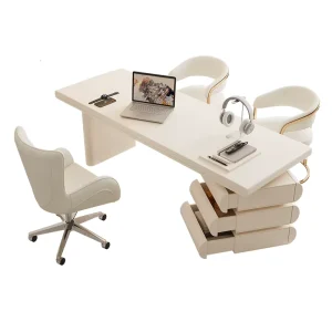 Ergonomic White Office Desks Table Modern Computer Writing Simple Manager Office Desk
