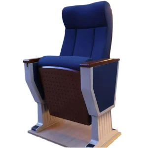 Ergonomically Comfortable Modern Auditorium Chair Writing Pad Aluminum Alloy Foldable for School Cinema Conference Theater Use