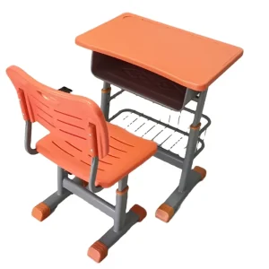 Ergonomically Designed Steel Frame Wooden School Desk Chairs Comfortable Essential Furniture for Home Office Enhanced Apartment