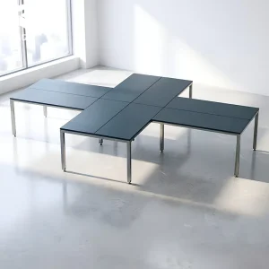 Escritorio 300x300x75cm Office Table Cubicle 4 Personas Durable Long Strip Office Table for Educational Institutions Office Desk