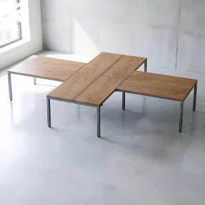 Escritorio 300x300x75cm Office Table Cubicle 4 Personas Flexible Benching Solution for Modern Creative Agency Office Desk