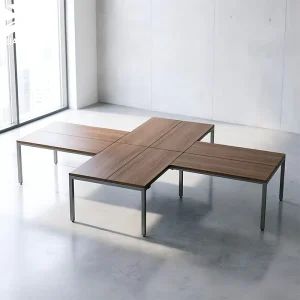 Escritorio 300x300x75cm Office Table Cubicle 4 Personas Open Customizable Modular Office Workstation for Open Plan Layout