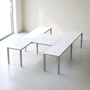 Escritorio En H 300x210x75cm Office Desk 2 Seater Set Long Strip Desk for Tech Enterprises Office Table