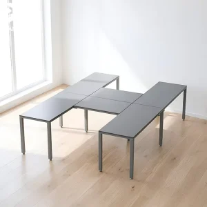 Escritorio En H 300x210x75cm Office Desk 2 Seater Set Mesa De Trabajo Para Oficina De Estilo Industrial Urbano Office Table