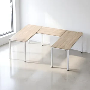 Escritorio En U Workstation Office Desk 210x150x75cm Multi Functional Office Workstation with Holder for Creative Workspaces