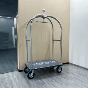 Essential Metal Service Trolley Stainless Steel Luggage Carts for Hotels & Restaurants Bellman’s Equipment
