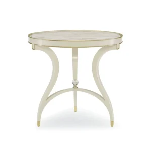 Europe Modern Design White Crystal Stone Top Round Side Table for Living Room Dining Use Bedroom Use or Hotel Use