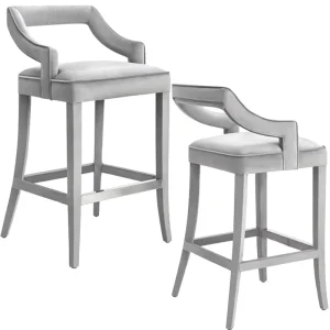 European Commercial Luxury Velvet Fabric Bar Stools High Chair for Hotel Restaurant Bar Home