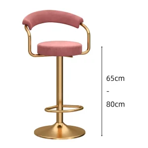 European Design Modern Bar Stool with Backrest Sponge Material Commercial Use High Stool